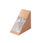 SANDWICH PAPER BOX BROWN W WINDOW