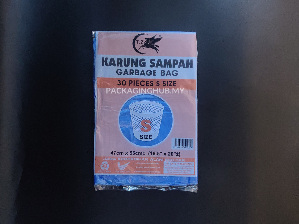 TZ KARUNG SAMPAH GARBAGE BAG (S) BLUE 18½X20″ (470X55MM)