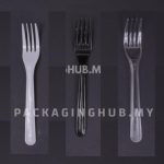 LUXURY FORK 7in BLACK / WHITE / CLEAR TRANSPARENT