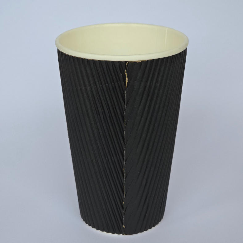 RIPPLE BLACK HOT CUP 16 OZ KRAFT [Update Dec'24] - Image 3