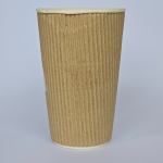 RIPPLE BROWN HOT CUP 16 OZ KRAFT [Update Dec'24]
