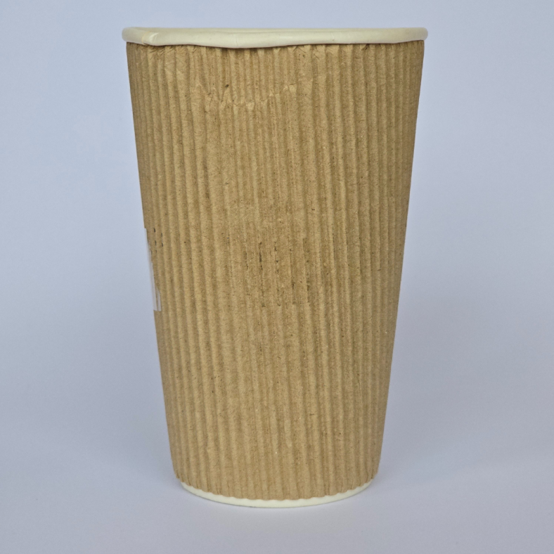 RIPPLE BROWN HOT CUP 16 OZ KRAFT [Update Dec'24]