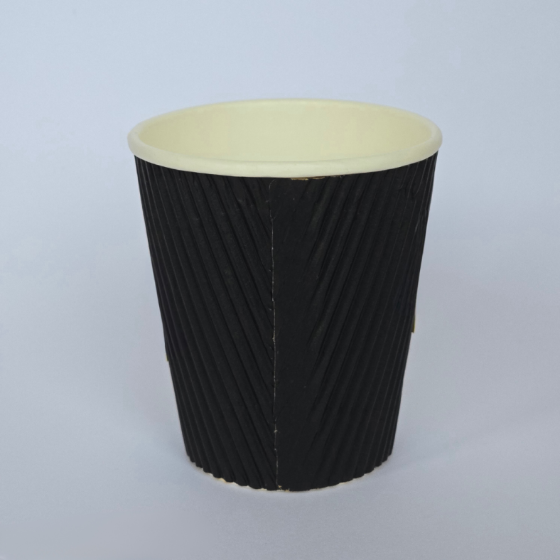 RIPPLE BLACK HOT CUP 8 OZ KRAFT [Update Dec'24] - Image 3