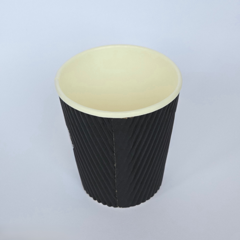 RIPPLE BLACK HOT CUP 8 OZ KRAFT [Update Dec'24] - Image 2