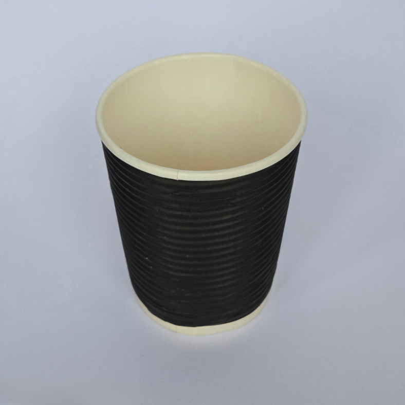 RIPPLE BLACK S HOT CUP 8 OZ KRAFT [Update Dec'24] - Image 2