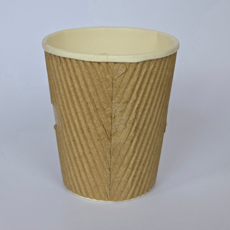 RIPPLE BROWN HOT CUP 8 OZ KRAFT [Update Dec'24] - Image 3