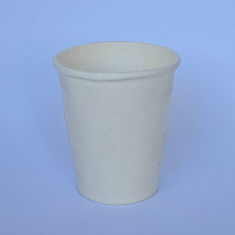 PAPER HOT CUP 8 OZ WHITE SINGLE WALL [Update Dec'24]