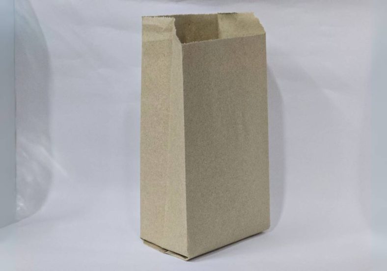 4S SATCHEL BROWN/KRAFT PAPER BAG 'BIG3' (H200 x W100 x D55 mm)