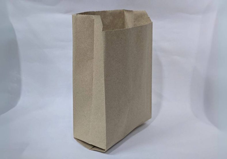 6S SATCHEL BROWN/KRAFT PAPER BAG 'ABBA/MEGAWARE' (H215 x W150 x D70 mm)