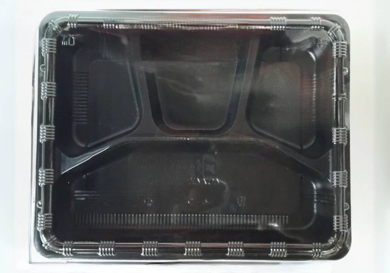 BENXON BX FC 3 (4Compartment) BLACK BASE + CLEAR LID