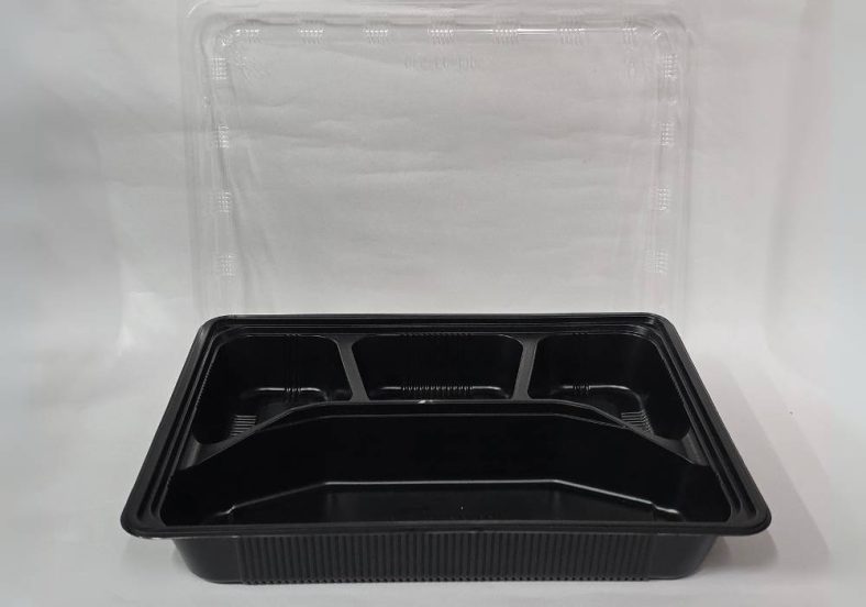 BENXON BX FC 3 (4Compartment) BLACK BASE + CLEAR LID - Image 3