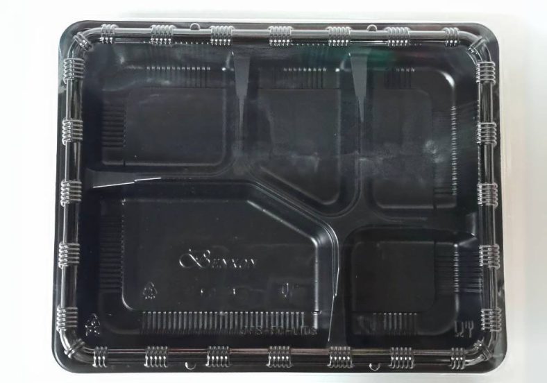 BENXON BX FC 4 (5Compartment) BLACK BASE + CLEAR LID