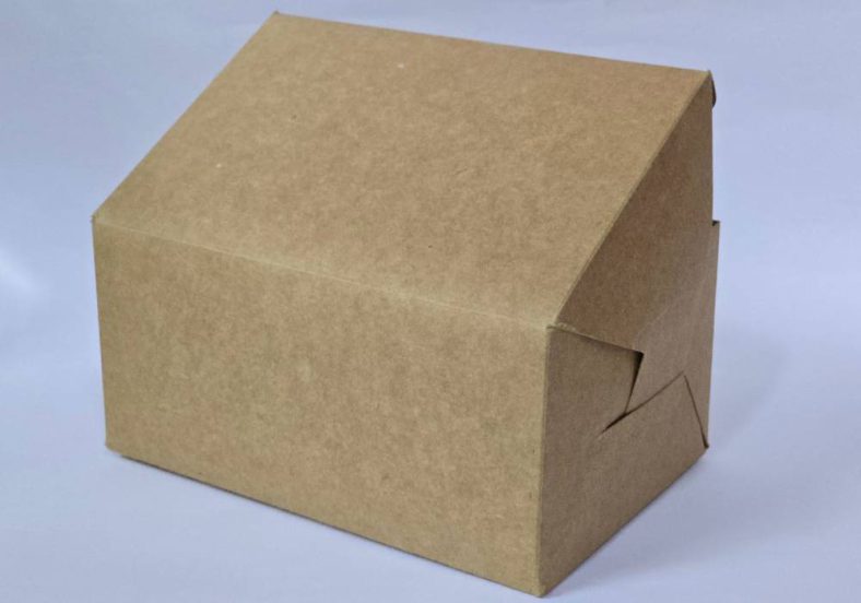 CAKE CARRY BOX 4x6x3" BROWN W100 x L153 x H77mm - Image 2