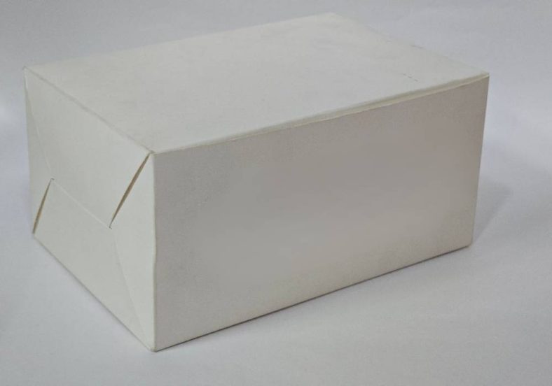 CAKE CARRY BOX 4x6x3" WHITE W100 x L153 x H77mm