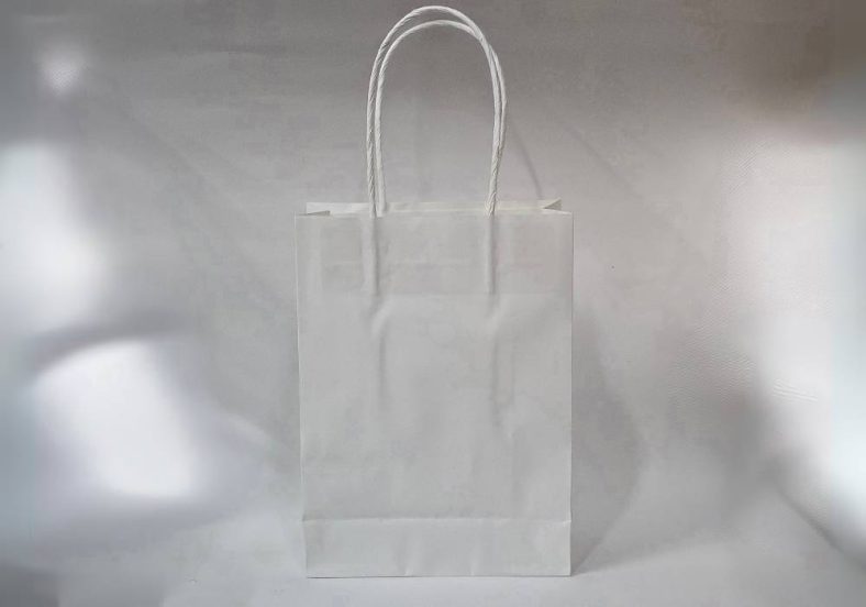 TWISTED WHITE S PAPER BAG (H220 x W160 x D70mm) - Image 3