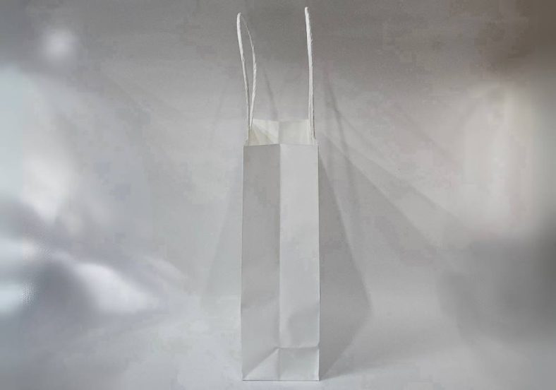 TWISTED WHITE S PAPER BAG (H220 x W160 x D70mm) - Image 2