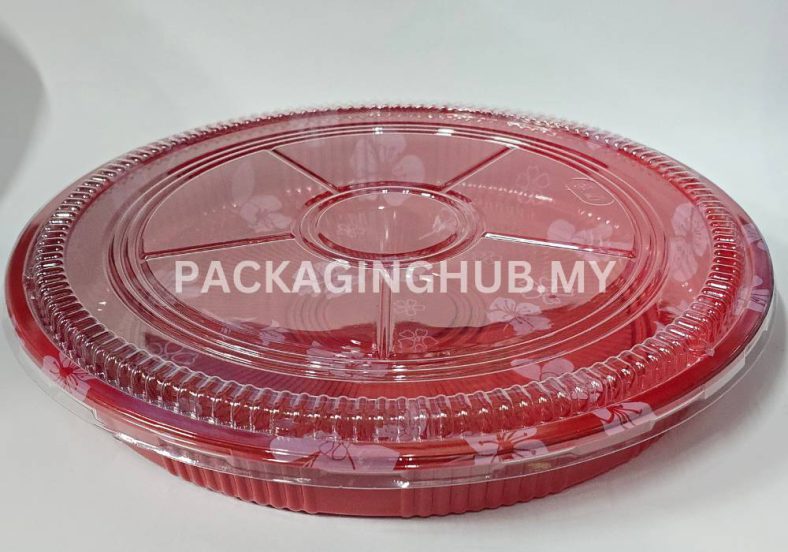 YEE SANG TRAY OK 5 YS 5 TRAY RED + LID (Top Ø13.5"~14") 46mmH [Update Jan'25]