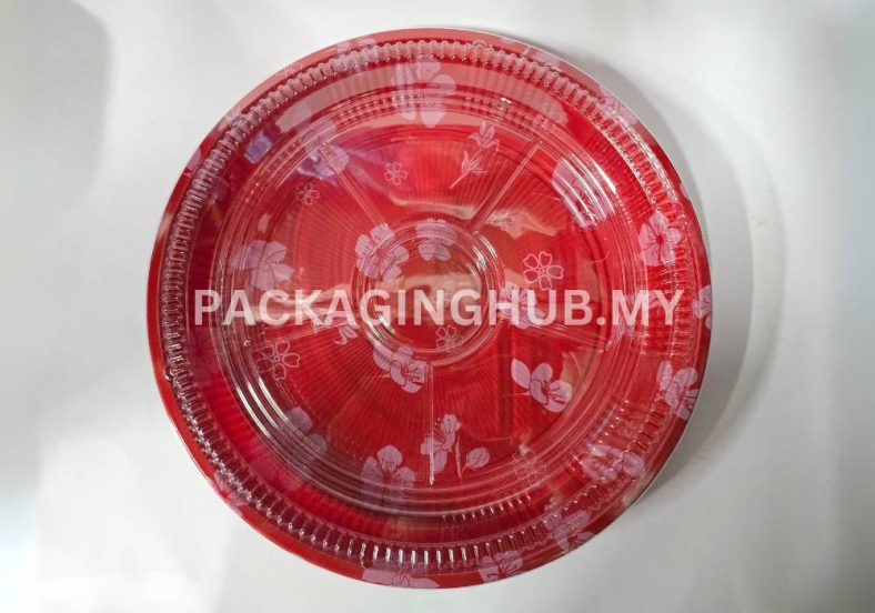 YEE SANG TRAY OK 5 YS 5 TRAY RED + LID (Top Ø13.5"~14") 46mmH [Update Jan'25] - Image 2