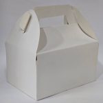 CAKE CARRY BOX WHITE w/HANDLE 153x105x85mm