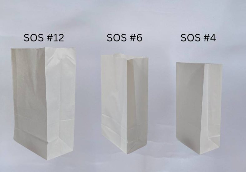 SOS #4 / #6 / #12 WHITE PAPER BAG