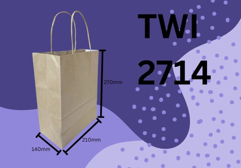 TWISTED HANDLE KRAFT BROWN PAPER BAG - Image 3