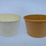 HOT PAPER BOWL PAB 650ml WHITE/ BROWN + LID [Update Feb'25]