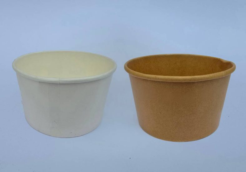 HOT PAPER BOWL PAB 650ml WHITE/ BROWN + LID [Update Feb'25]