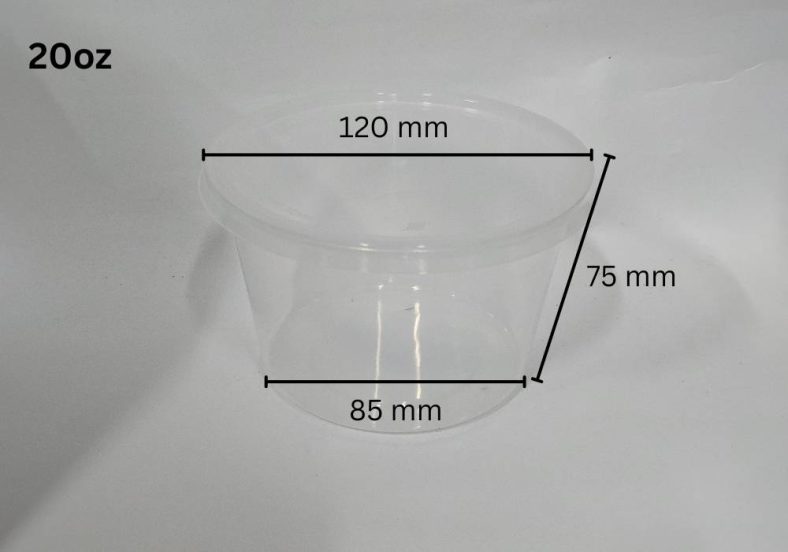 ROUND CONTAINER 8oz / 10oz / 12oz / 16oz / 20oz / 25oz / 30oz + LID - Image 6