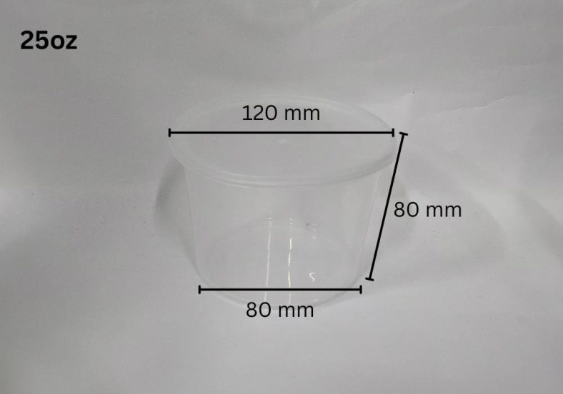 ROUND CONTAINER 8oz / 10oz / 12oz / 16oz / 20oz / 25oz / 30oz + LID - Image 7